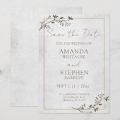Save the Date Hochzeitsankündigung Einladung (Vorne/Hinten)