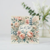 Save the Date Hochzeitsankündigung Einladung (Stehend Vorderseite)