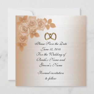 Save the Date Hochzeitsankündigung - elegante Rose Einladung