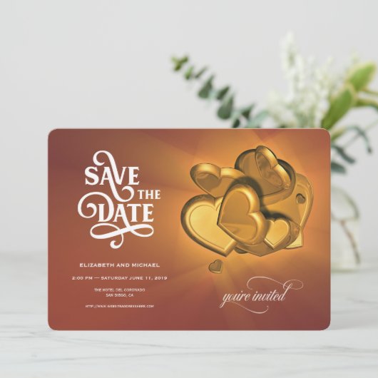 Save the Date Hochzeitsankündigung (Version 3) (Stehend Vorderseite)