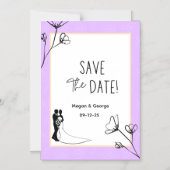 Save the Date Hochzeitsankündigungen Magneteinladung (Vorderseite)