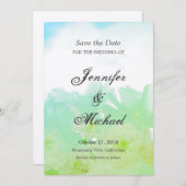 Save the Date Hochzeitsblumen Einzigartig klassisc (Vorne/Hinten)