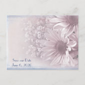 Save the Date Hochzeitsbukett Ankündigungspostkarte (Vorderseite)