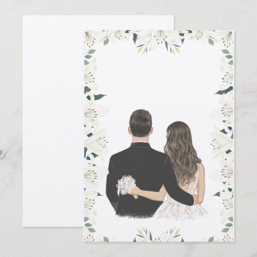 Save the Date Hochzeitscouch. Einladung (Vorne/Hinten)