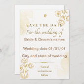 Save the Date Hochzeitseinladung (Vorne/Hinten)