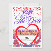 Save the Date Hochzeitseinladung bearbeitbar Einladung (Vorderseite)