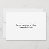 Save the Date Hochzeitseinladung Design. (Rückseite)