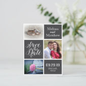 Save the Date, Hochzeitseinladung Design. Ankündigungspostkarte (Stehend Vorderseite)