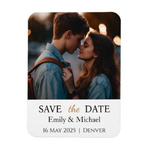 Save the Date Hochzeitseinladung Foto Magnet
