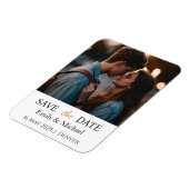 Save the Date Hochzeitseinladung Foto Magnet (Linke Seite)