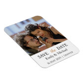 Save the Date Hochzeitseinladung Foto Magnet (Rechte Seite)