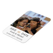 Save the Date Hochzeitseinladung Foto Magnet (Linke Seite)