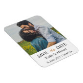 Save the Date Hochzeitseinladung Foto Magnet (Rechte Seite)