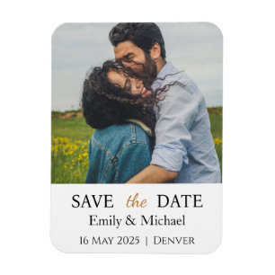 Save the Date Hochzeitseinladung Foto Magnet
