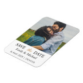 Save the Date Hochzeitseinladung Foto Magnet (Linke Seite)