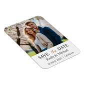 Save the Date Hochzeitseinladung Foto Magnet (Rechte Seite)
