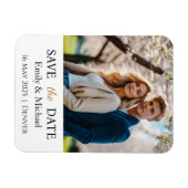 Save the Date Hochzeitseinladung Foto Magnet (Horizontal)