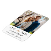 Save the Date Hochzeitseinladung Foto Magnet (Linke Seite)