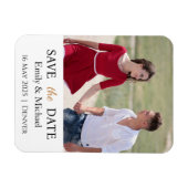 Save the Date Hochzeitseinladung Foto Magnet (Horizontal)
