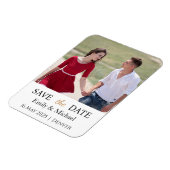 Save the Date Hochzeitseinladung Foto Magnet (Linke Seite)