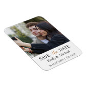 Save the Date Hochzeitseinladung Foto Magnet (Rechte Seite)