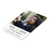 Save the Date Hochzeitseinladung Foto Magnet (Linke Seite)