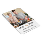 Save the Date Hochzeitseinladung Foto Magnet (Rechte Seite)