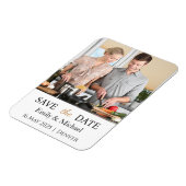 Save the Date Hochzeitseinladung Foto Magnet (Linke Seite)