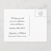 Save the Date Hochzeitseinladung Postkarte (Rückseite)