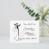 Save the Date Hochzeitseinladung Postkarte (Stehend Vorderseite)