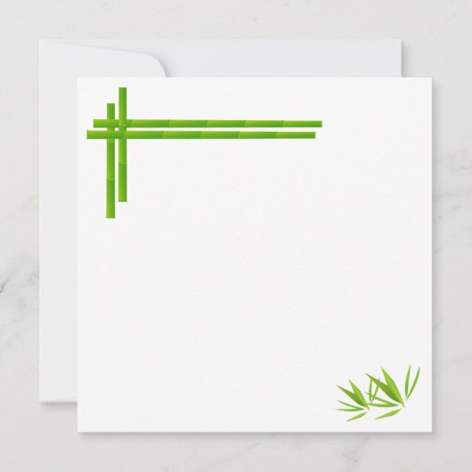 Save the Date Hochzeitserklärung Lucky Bamboo Ankündigung (Rückseite)