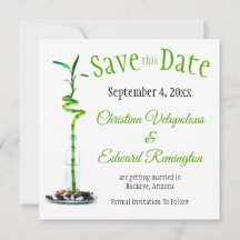 Save the Date Hochzeitserklärung Lucky Bamboo