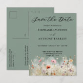 Save the Date Hochzeitserklärung Postkarte (Vorne/Hinten)