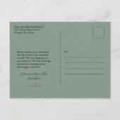 Save the Date Hochzeitserklärung Postkarte (Rückseite)