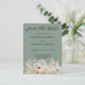 Save the Date Hochzeitserklärung Postkarte (Stehend Vorderseite)
