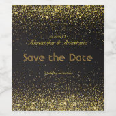 Save The Date. Hochzeitsflasche. Weinetikett (Einzelnes Label)