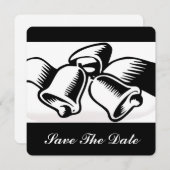 Save the Date Hochzeitsglocken Einladung (Vorne/Hinten)