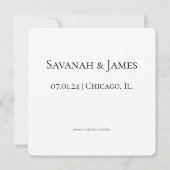 Save the Date Hochzeitsglocken Einladung (Rückseite)