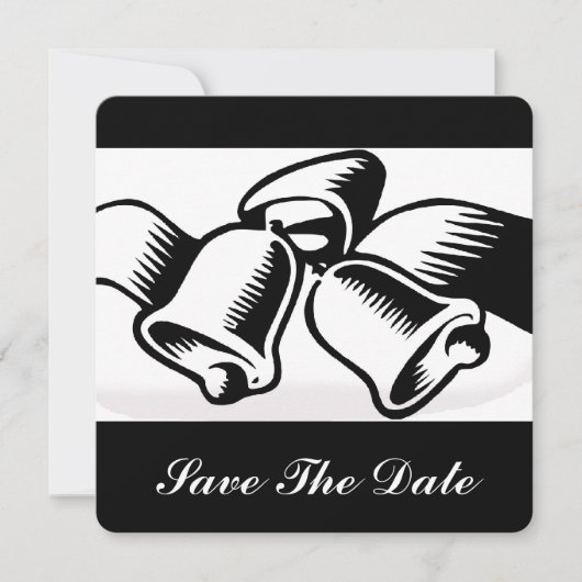 Save the Date Hochzeitsglocken Einladung (Vorderseite)