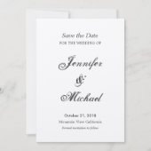 Save the Date Hochzeitshandschrift Einzigartig kla (Vorderseite)