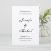 Save the Date Hochzeitshandschrift Einzigartig kla (Stehend Vorderseite)