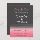 Save the Date Hochzeitshandschrift Graurosa (Vorne/Hinten)