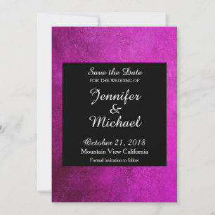 Save the Date Hochzeitshandschrift schwarz rosa