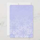 Save the Date Hochzeitskalender Lila Schneeflocken Einladung (Rückseite)