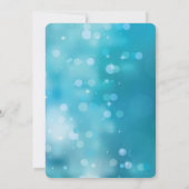 Save the Date Hochzeitskalender über Aqua Bokeh Einladung (Rückseite)