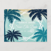 Save the Date Hochzeitskarte Ankündigungspostkarte (Vorderseite)