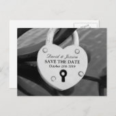 Save the Date Hochzeitskarte | Liebe des Herzens Ankündigungspostkarte (Vorne/Hinten)