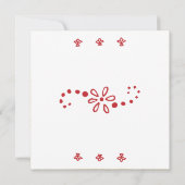 Save the Date Hochzeitskarte Rotes Gold Einladung (Rückseite)