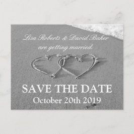 Save the Date Hochzeitskarte | Thema Strand Ankündigungspostkarte