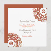 Save the Date Hochzeitskarte weiß (Vorne/Hinten)